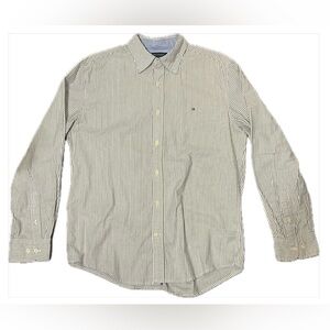 Vintage Tommy Hilfiger long sleeved button up, striped shirt